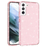 Samsung Galaxy S22 Hybrid Plastic Case Transparent - Pink Glitter