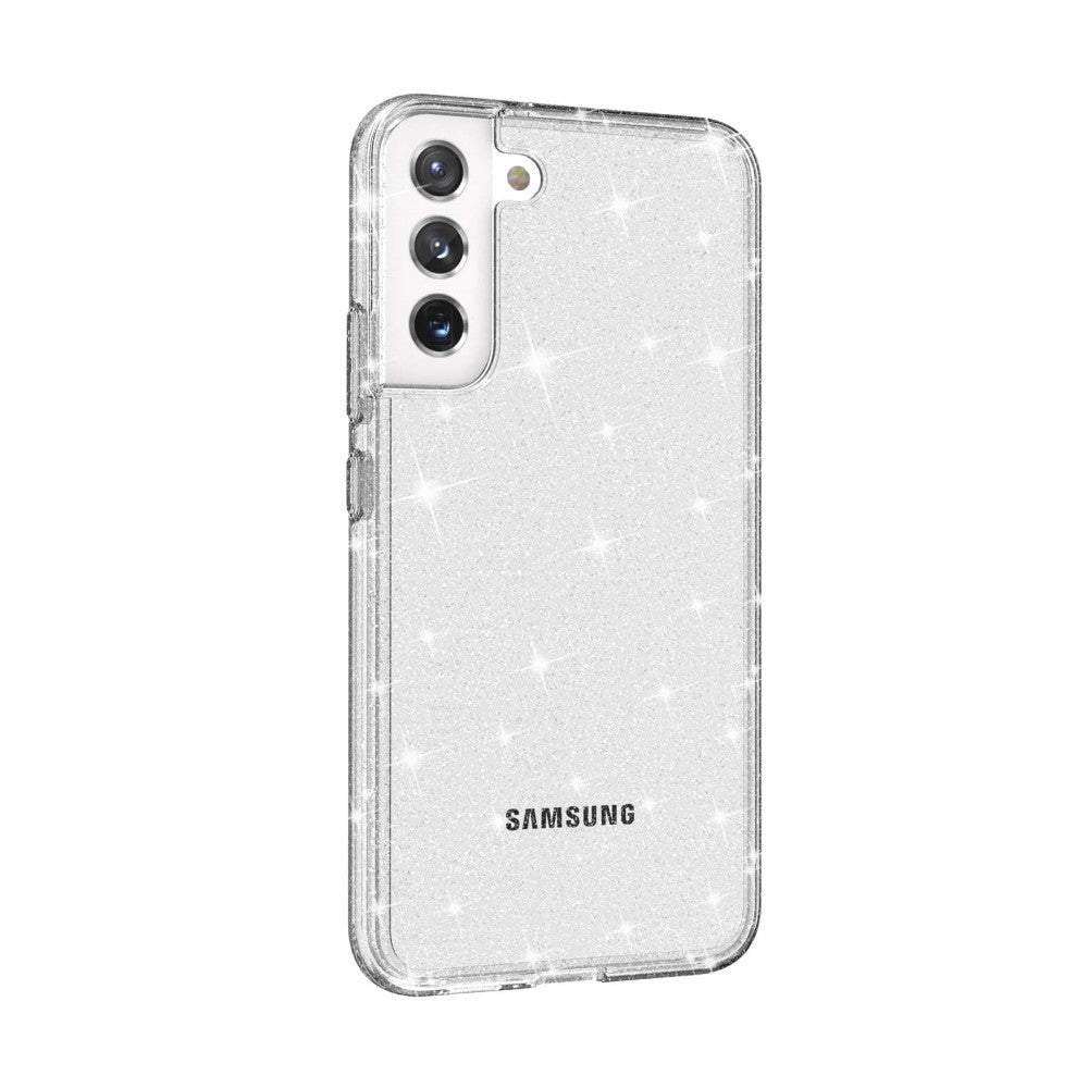 Samsung Galaxy S22 Hybrid Plastic Case Transparent - Transparent Glitter