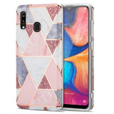 Samsung Galaxy A30 Flexible Plastic Case - Pink Marble