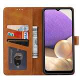 Samsung Galaxy A53 (5G) Leather Case w. Card holders - Green & Brown