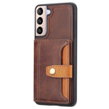 Samsung Galaxy S22 Hybrid Back Case w. Card holder - Brown