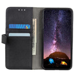 Samsung Galaxy A13 (4G) Litchi Leather Wallet Case - Black