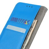 Samsung Galaxy A13 (4G) Litchi Leather Wallet Case - Blue