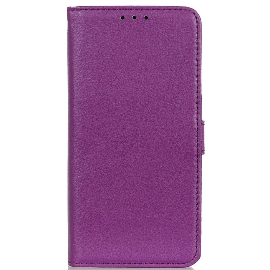 Samsung Galaxy A13 (4G) Litchi Leather Wallet Case - Purple