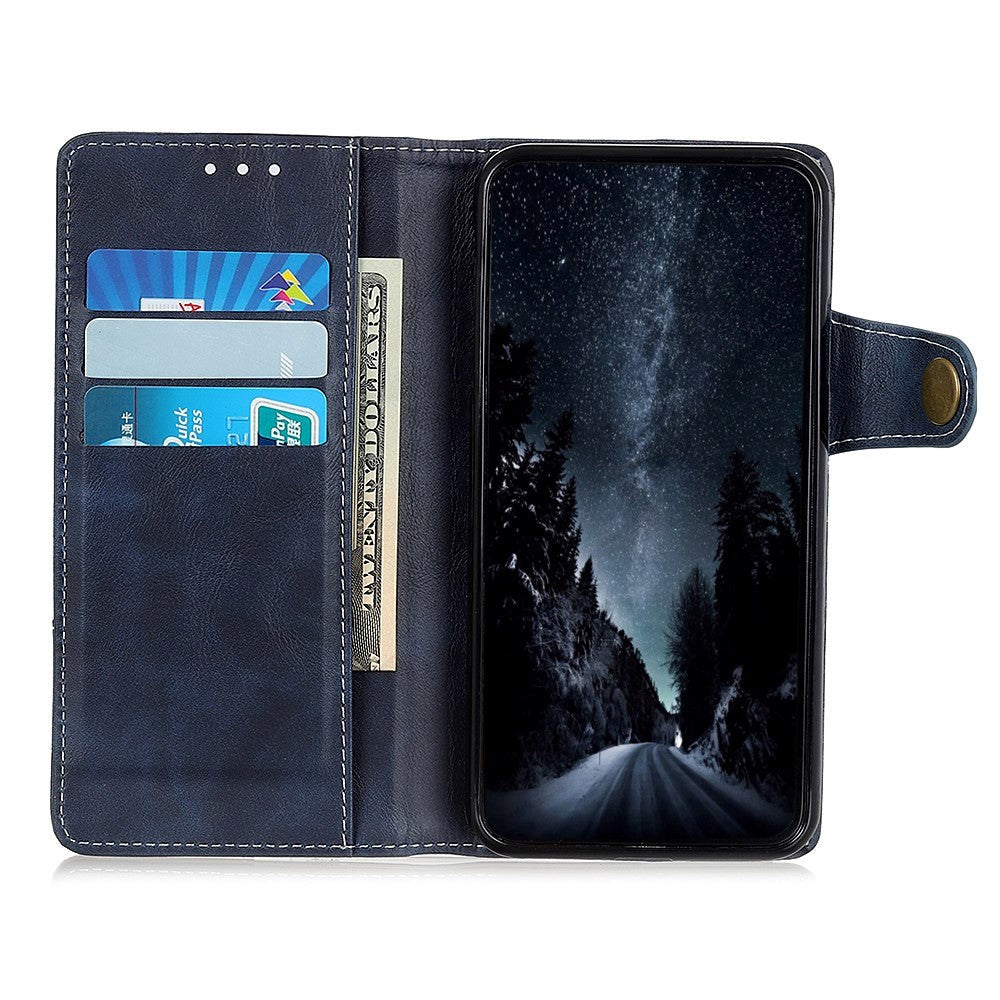 Samsung Galaxy A04s / A13 (5G) Leather Wallet Case & S-shaped Texture - Blue