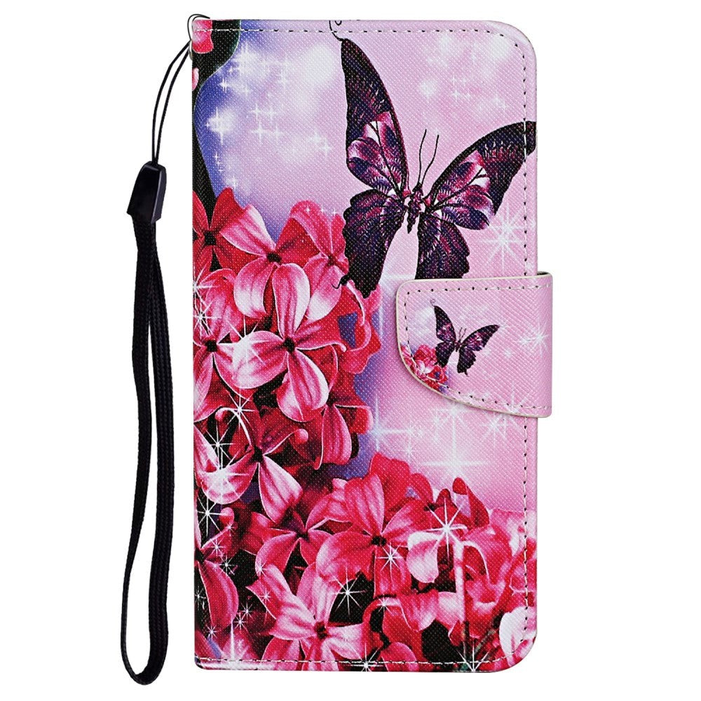 Samsung Galaxy A53 (5G) Leather Wallet Case - Butterfly & Pink Flowers