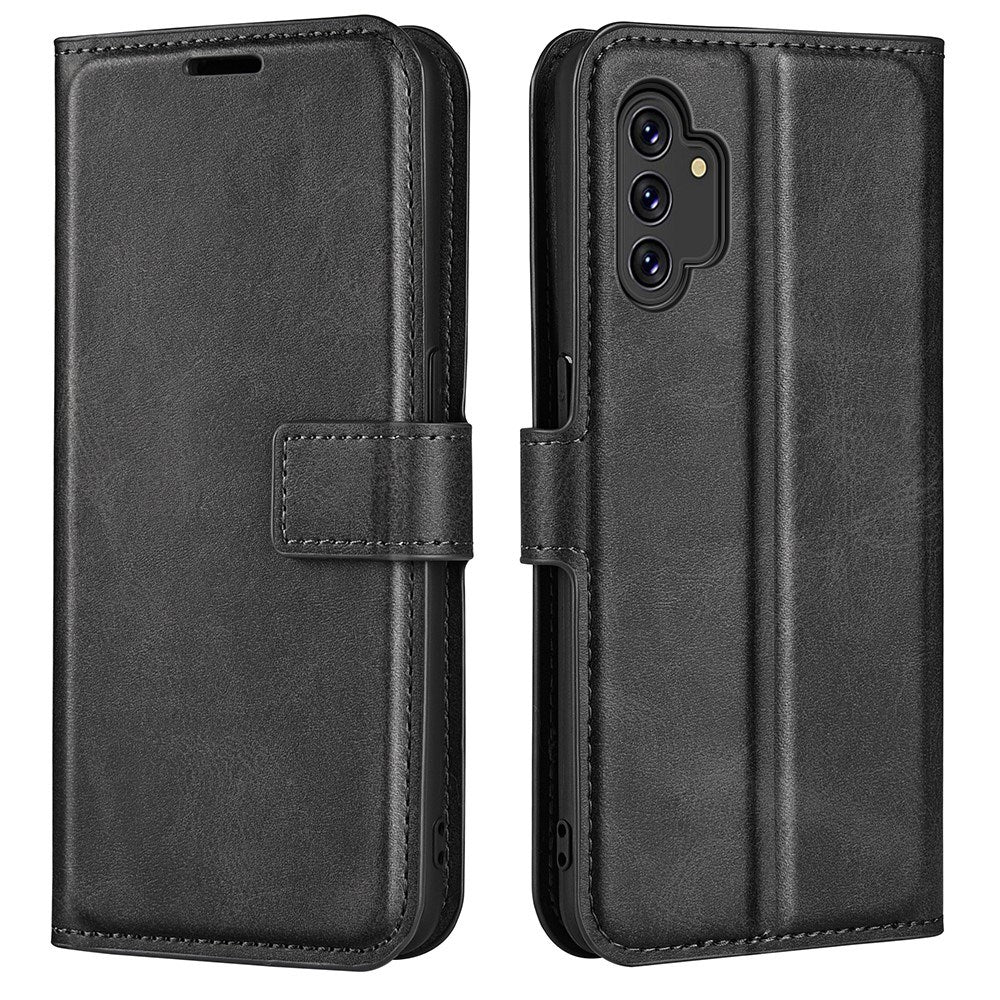 EIDERWOOD Samsung Galaxy A13 (4G) Faux Leather Flip Case - Black