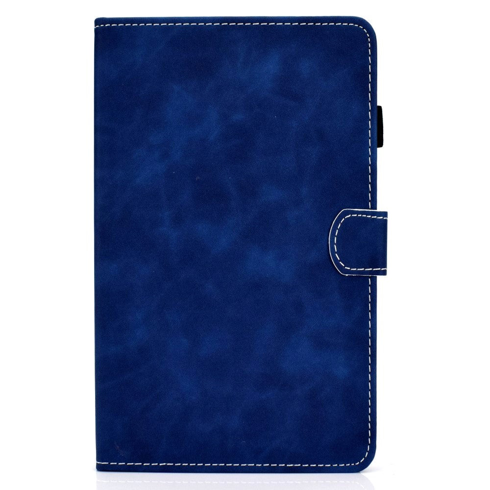 Samsung Galaxy Tab A8 10.5 (2021) Leather Flip Case w. Pencil Holder & Card Holder - Blue