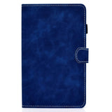 Samsung Galaxy Tab A8 10.5 (2021) Leather Flip Case w. Pencil Holder & Card Holder - Blue