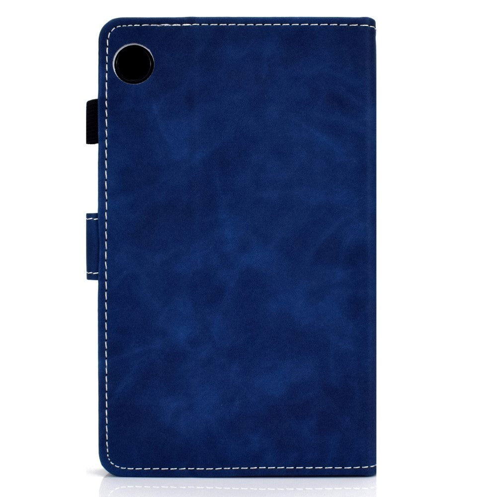 Samsung Galaxy Tab A8 10.5 (2021) Leather Flip Case w. Pencil Holder & Card Holder - Blue