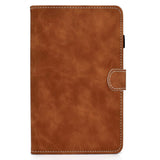 Samsung Galaxy Tab A8 10.5 (2021) Leather Flip Case w. Pencil Holder & Card Holder - Brown