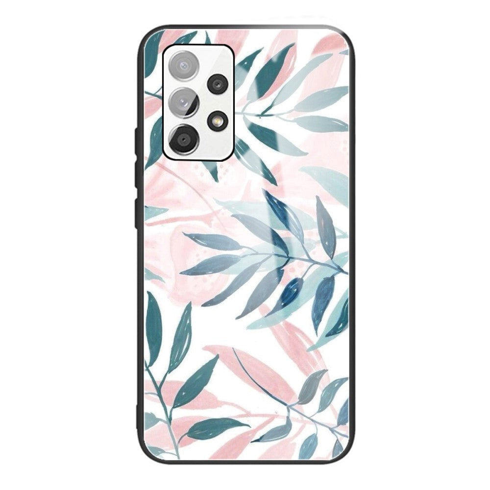 Samsung Galaxy A53 (5G) Plastic Case w. Glass Back - Leaves