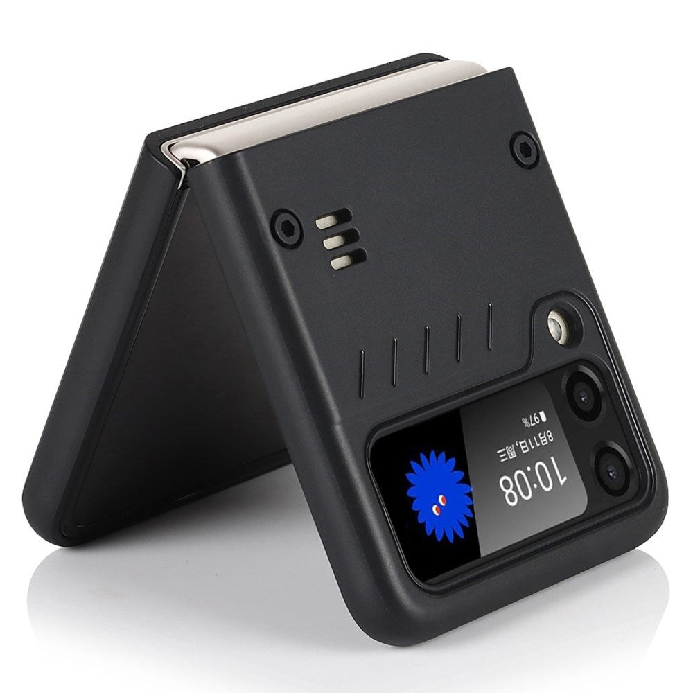 EIDERWOOD Samsung Galaxy Z Flip3 (5G) Hard Plastic Case with Kickstand - Black