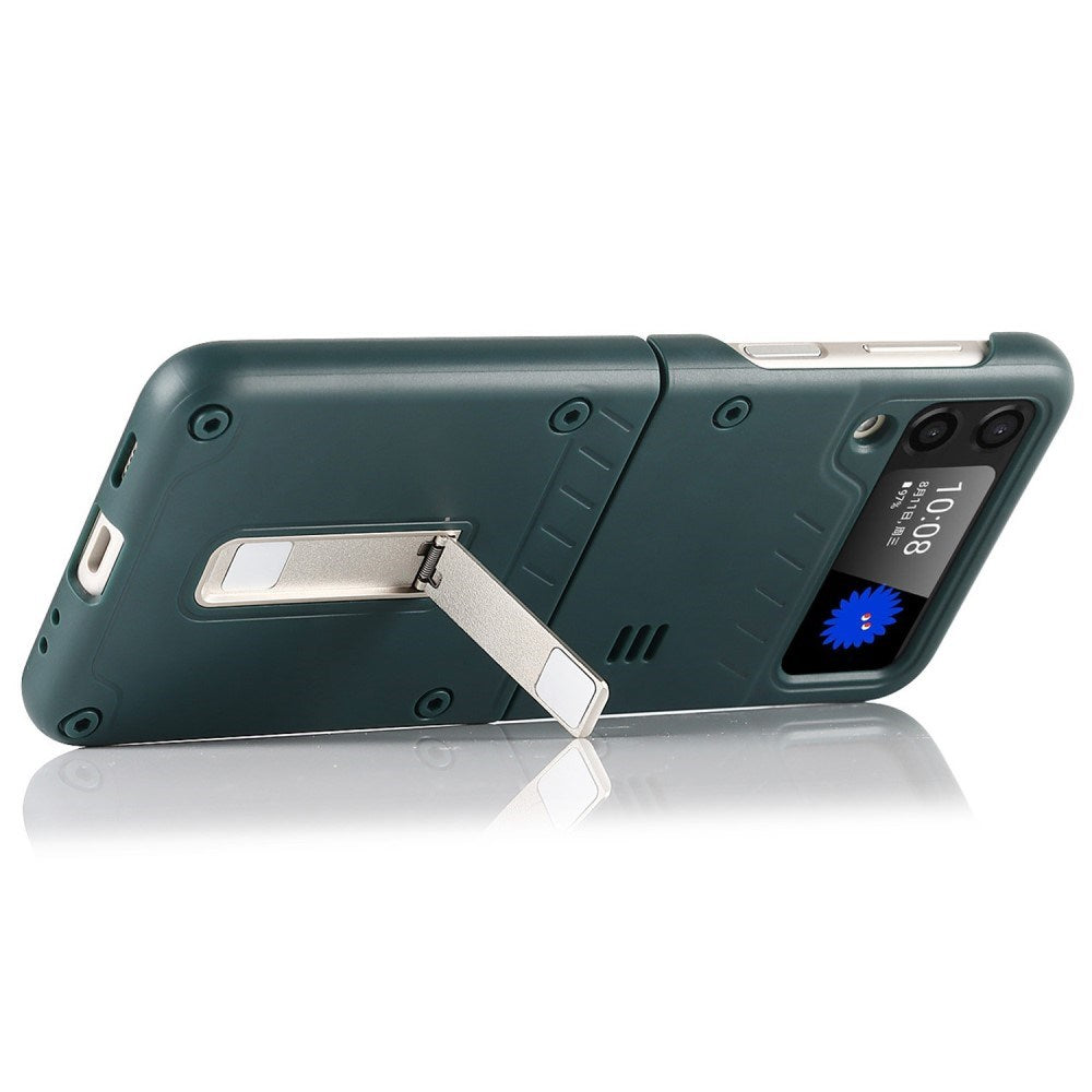 EIDERWOOD Samsung Galaxy Z Flip3 (5G) Hard Plastic Case with Kickstand - Green