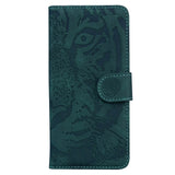 Samsung Galaxy A53 (5G) Leather Wallet Case - Tiger Print - Green