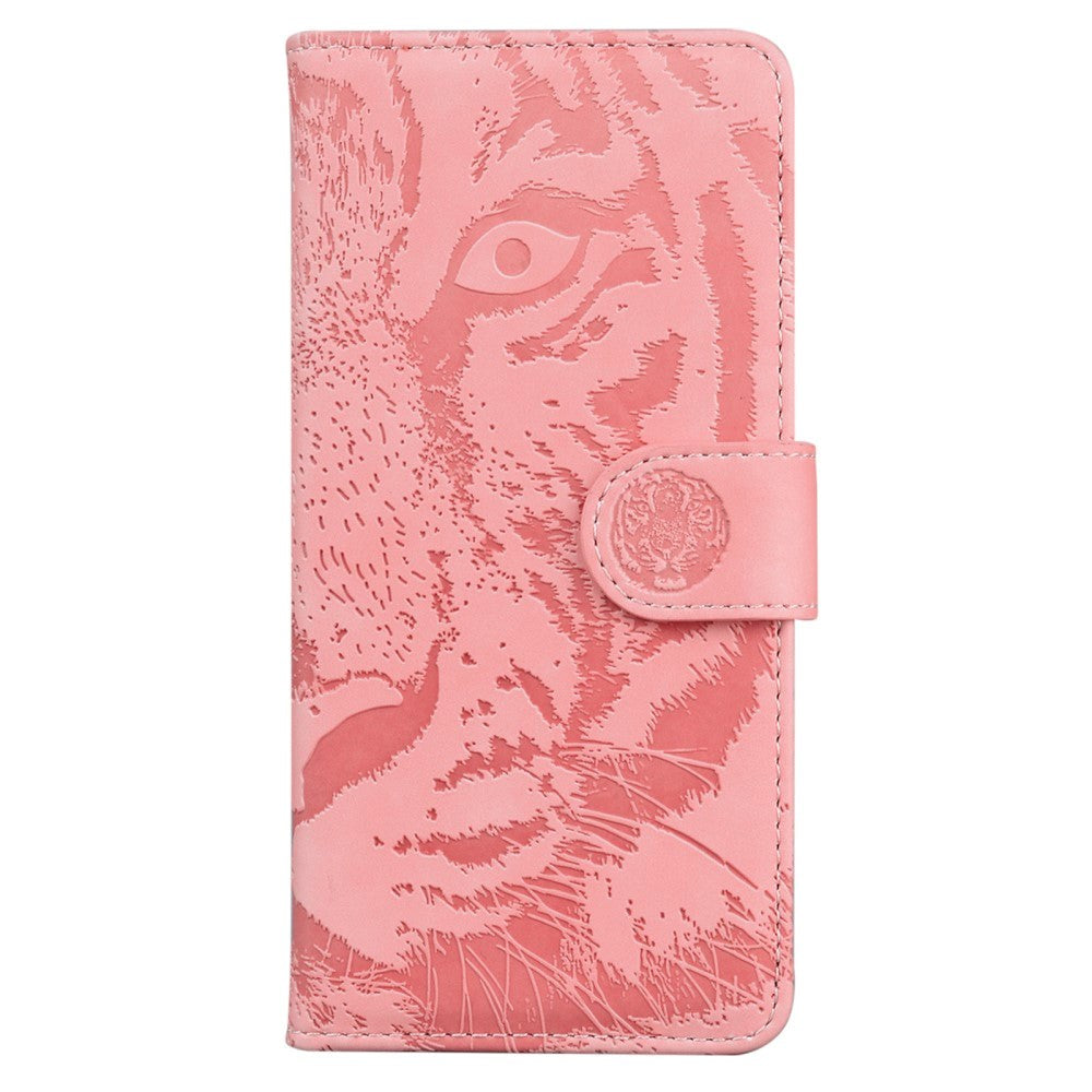 Samsung Galaxy A53 (5G) Leather Wallet Case - Tiger Print - Pink