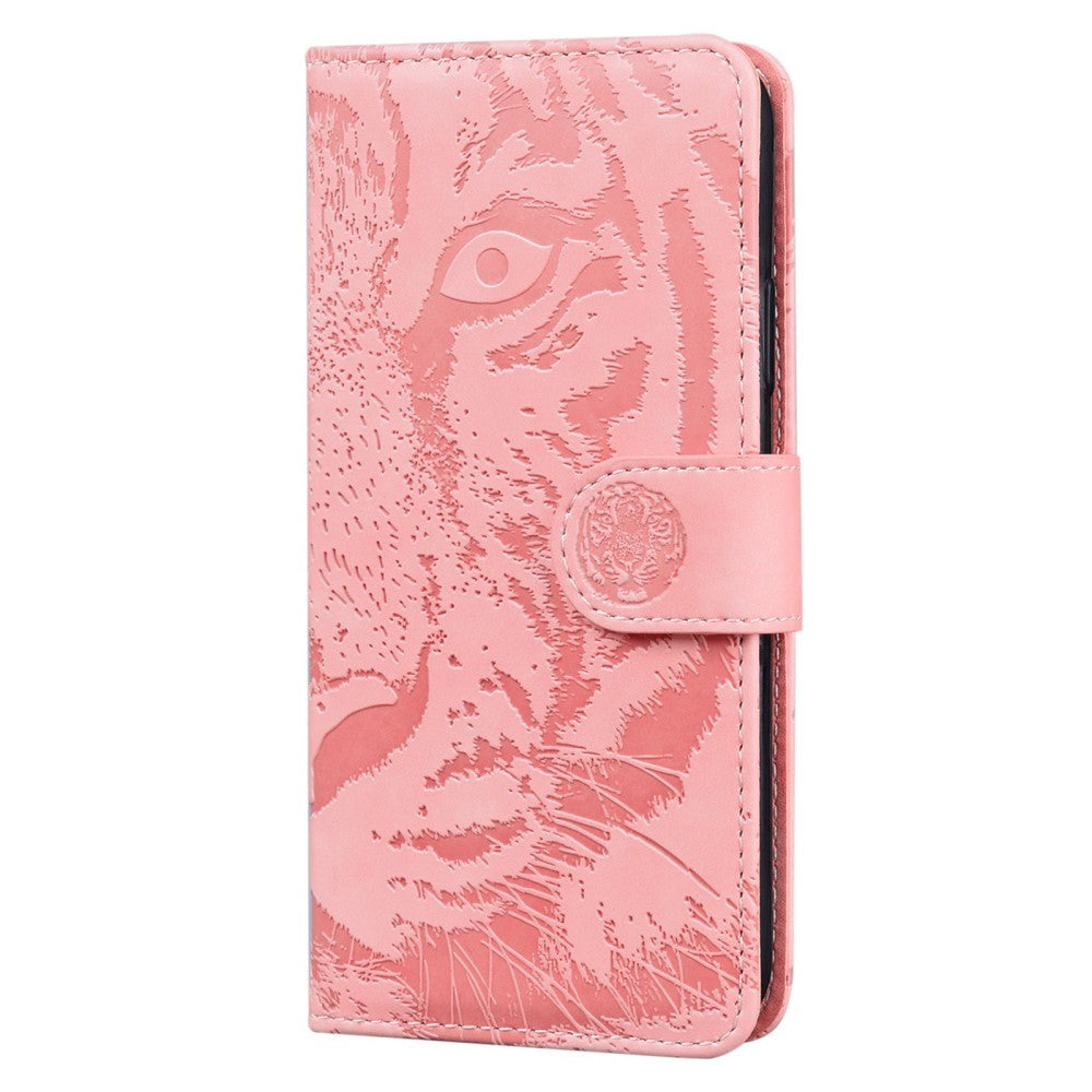 Samsung Galaxy A53 (5G) Leather Wallet Case - Tiger Print - Pink