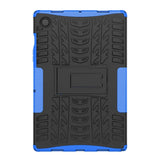 Samsung Galaxy Tab A8 10.5" (2021) Tough Case w. Tyre Design & Stand Function - Black & Blue