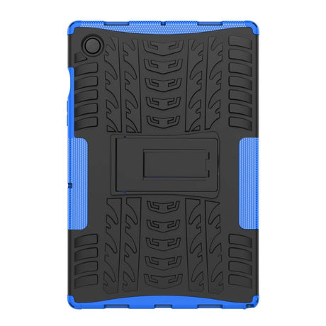 Samsung Galaxy Tab A8 10.5" (2021) Tough Case w. Tyre Design & Stand Function - Black & Blue