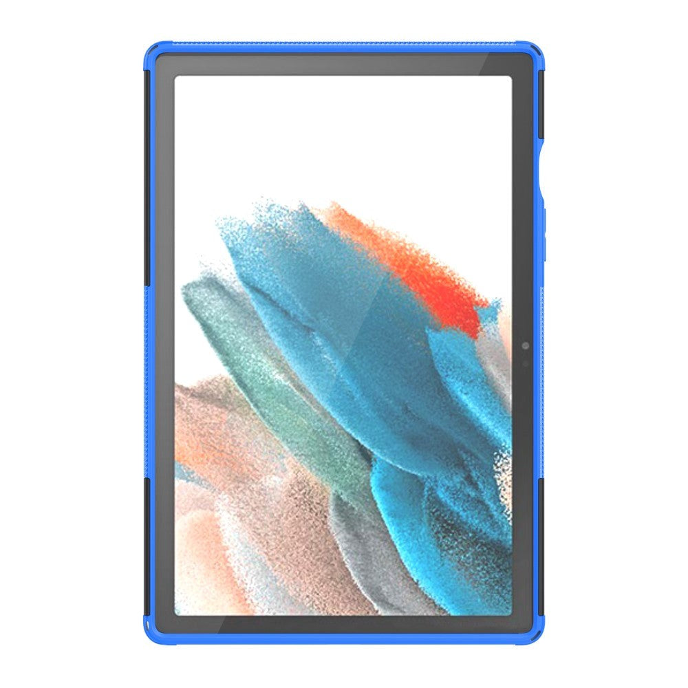 Samsung Galaxy Tab A8 10.5" (2021) Tough Case w. Tyre Design & Stand Function - Black & Blue