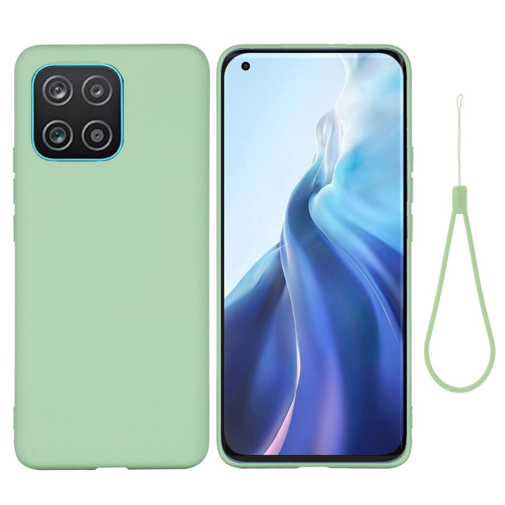 Samsung Galaxy A03 Liquid Silicone Case w. Strap - Green