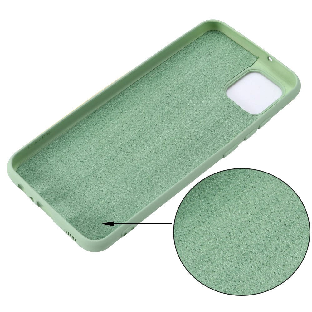 Samsung Galaxy A03 Liquid Silicone Case w. Strap - Green