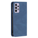 Samsung Galaxy A73 (5G) Binfen Soft Leather Wallet Case - Integrated Magnet - Blue