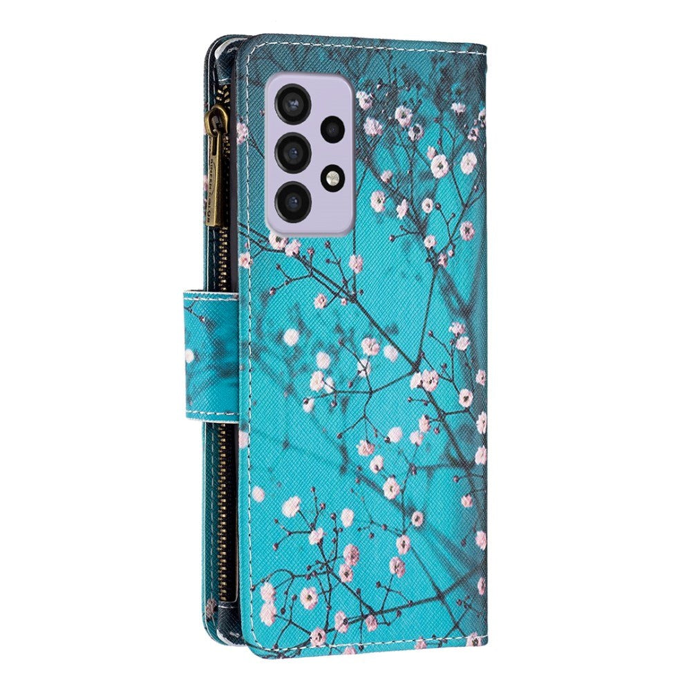 Samsung Galaxy A33 (5G) Leather Case w. Large Wallet - Flowering