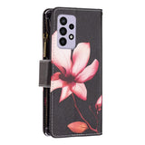 Samsung Galaxy A33 (5G) Leather Case w. Large Wallet - Flower