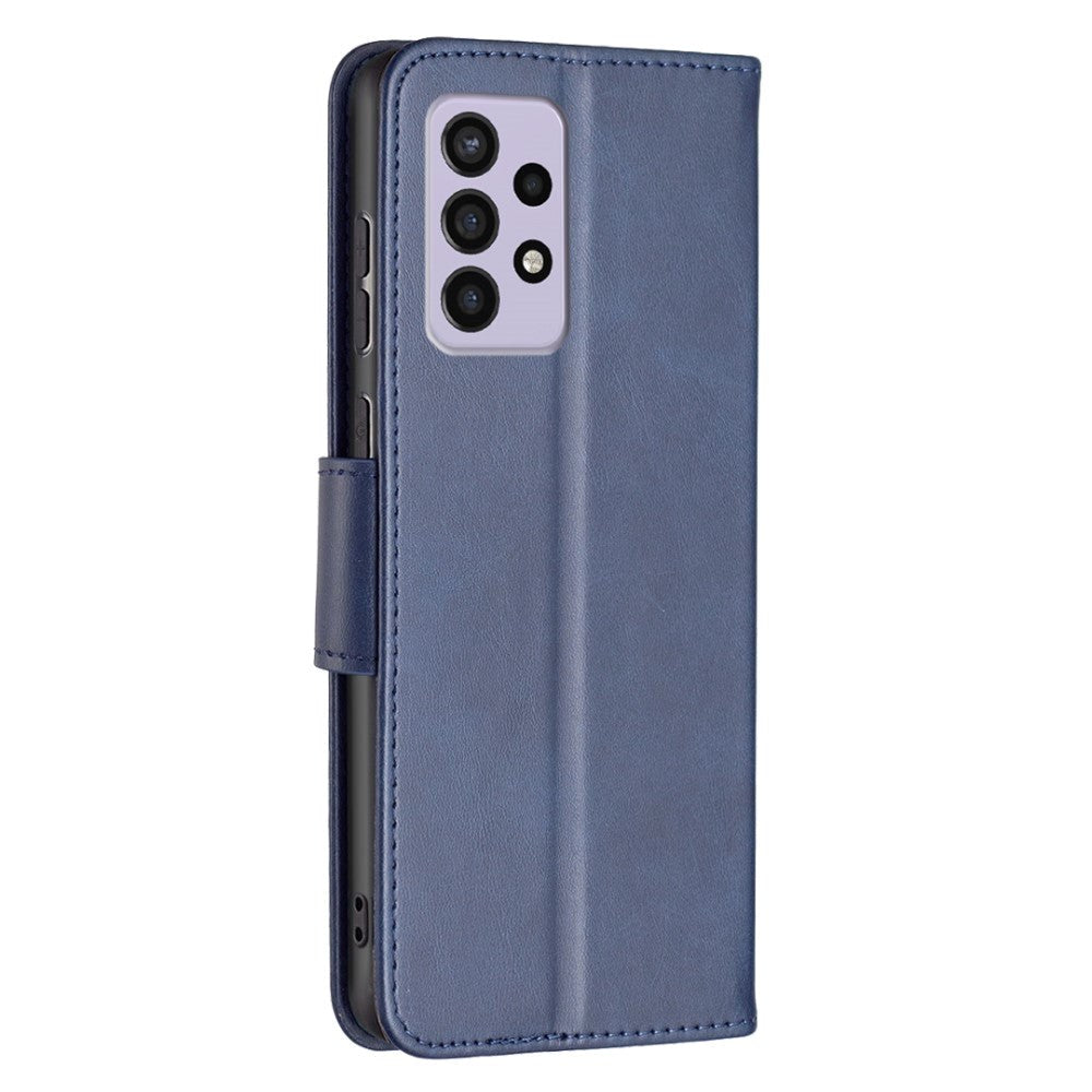 Samsung Galaxy A33 (5G) Leather Wallet Case & Strap - Blue