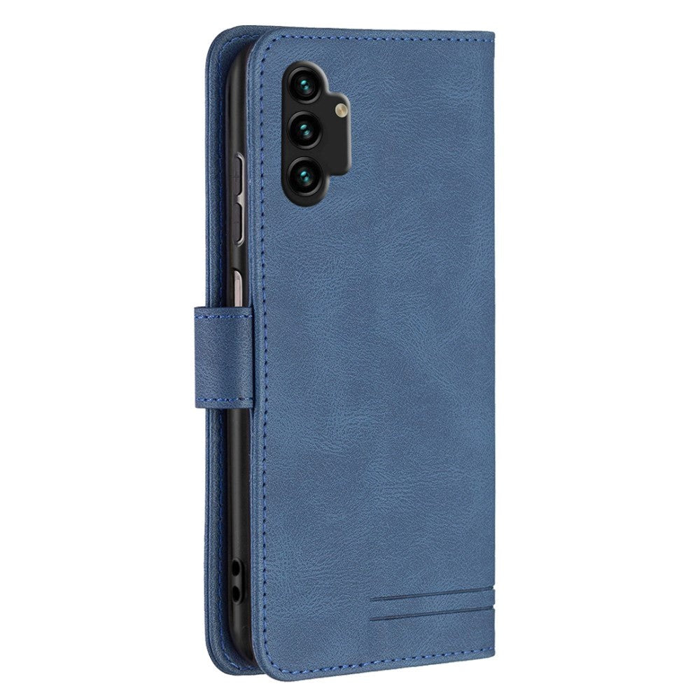 Samsung Galaxy A13 (4G) Binfin Soft Leather Wallet Case - Blue