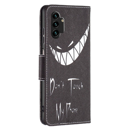 Samsung Galaxy A13 (4G) Leather Wallet Case & Print - "Don't Touch My Phone" 2