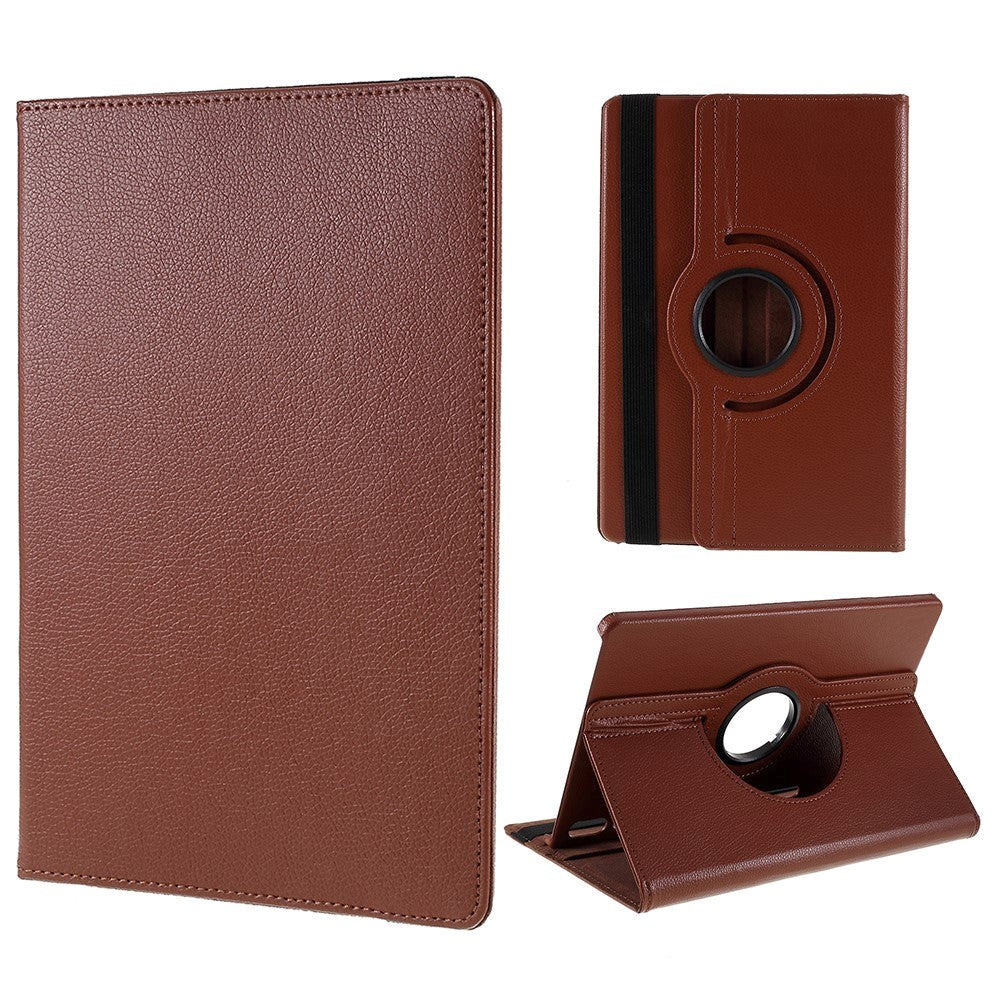 Samsung Galaxy Tab S8 / S7 Leather Flip Case w. Stand Function & Pen Holder - Brown