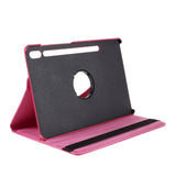 Samsung Galaxy Tab S8 / S7 Leather Flip Case with Stand Function & Pen Holder - Pink