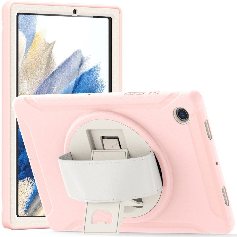 Samsung Galaxy Tab A8 10.5" (2021) Tough Case w. Handholder & Kickstand - Pink