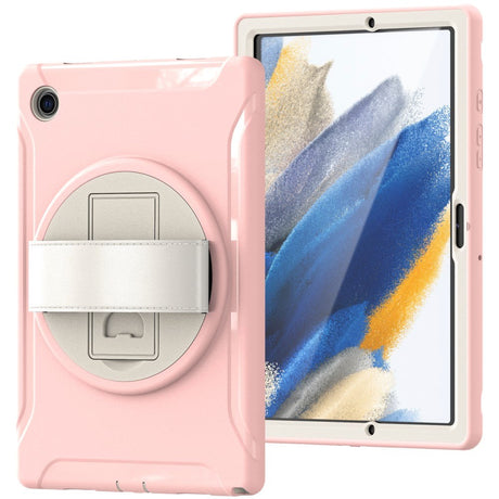 Samsung Galaxy Tab A8 10.5" (2021) Tough Case w. Handholder & Kickstand - Pink