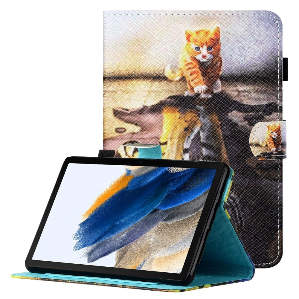 Samsung Galaxy Tab A8 10.5 "(2021) Flip Case w. Stand Mode & Card Holder - Cat & Tiger