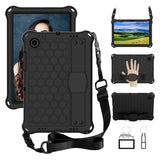 Samsung Galaxy Tab A8 10.5 "(2021) Kids Case w. Shoulder Strap - Beehive Pattern - Black