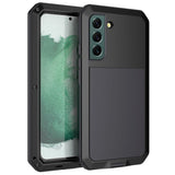 Samsung Galaxy S21 FE (5G) Metal Silicone Hybrid Tough Case w. Screen Protection - Black