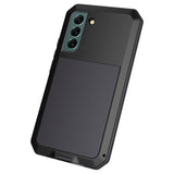 Samsung Galaxy S21 FE (5G) Metal Silicone Hybrid Tough Case w. Screen Protection - Black