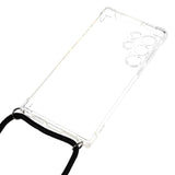 Samsung Galaxy S22 Ultra Flexible Plastic Case w. Hand Strap - Transparant