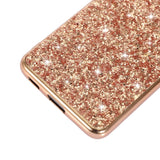 Samsung Galaxy S21 FE (5G) Plastic Back Case with Glitter - Rose Gold