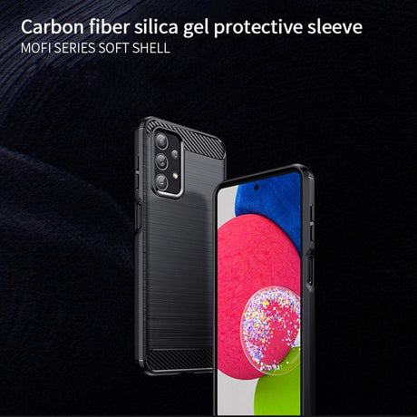 Samsung Galaxy A23 (5G) Mofi Brewed Carbon Fiber Flexible Plastic Case - Black