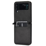 EIDERWOOD Samsung Galaxy Z Flip3 (5G) Faux Leather Case with Card Holder - Black