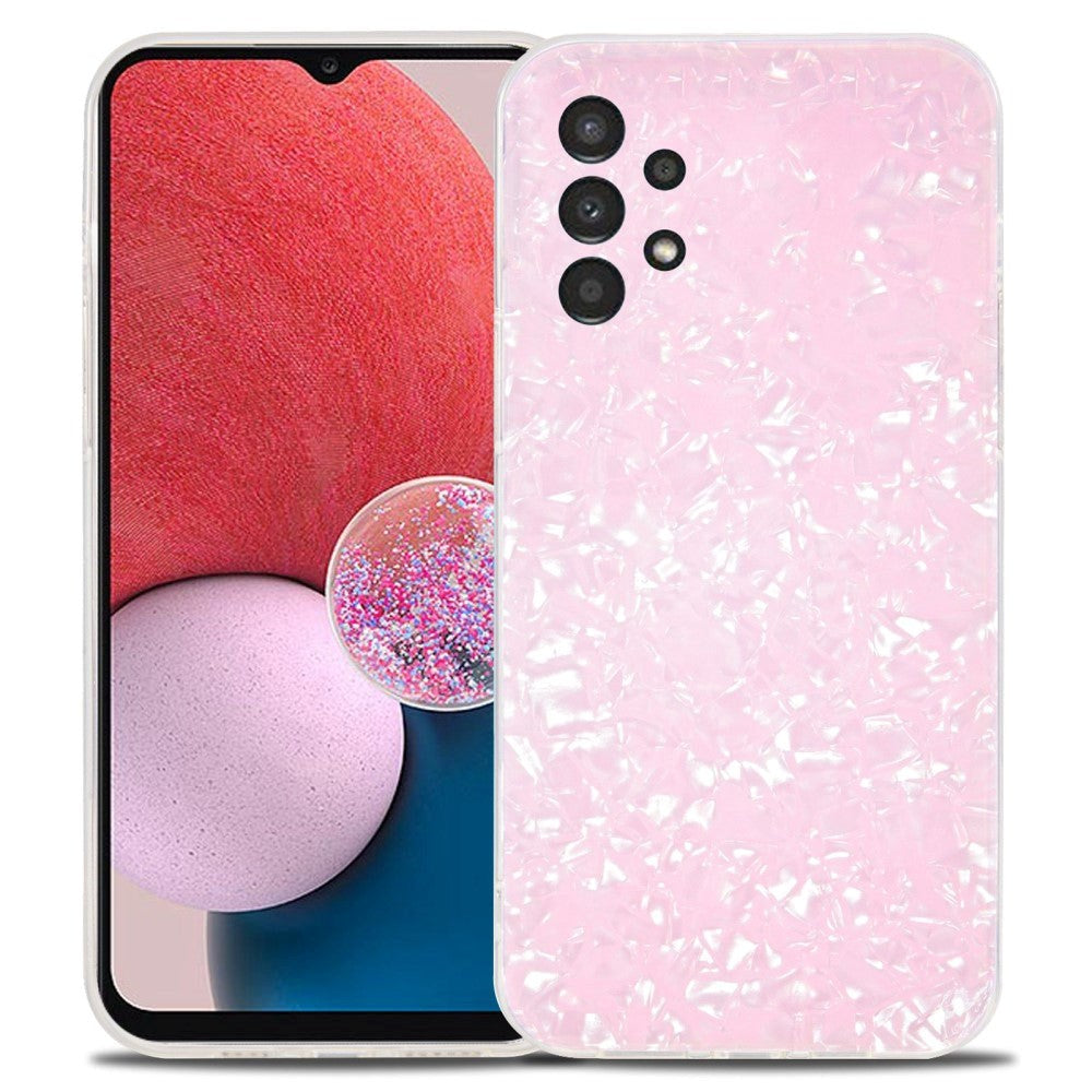 Samsung Galaxy A13 (4G) Hybrid Plastic Case - Glossy Marble - Pink