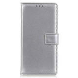 Samsung Galaxy M33 Leather Wallet Case & Kickstand - Silver