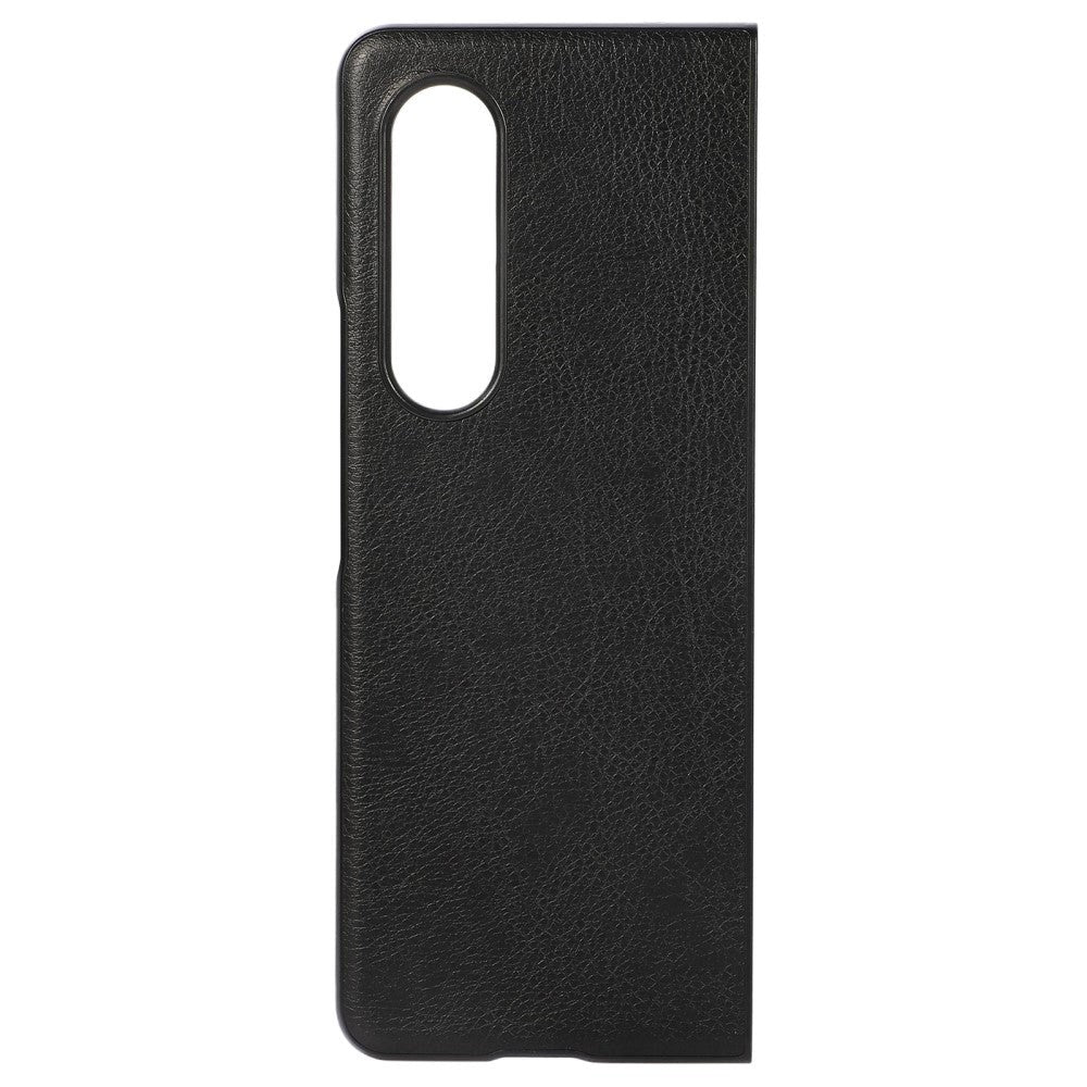 Samsung Galaxy Z Fold4 5G Litchi Leather Case - Black