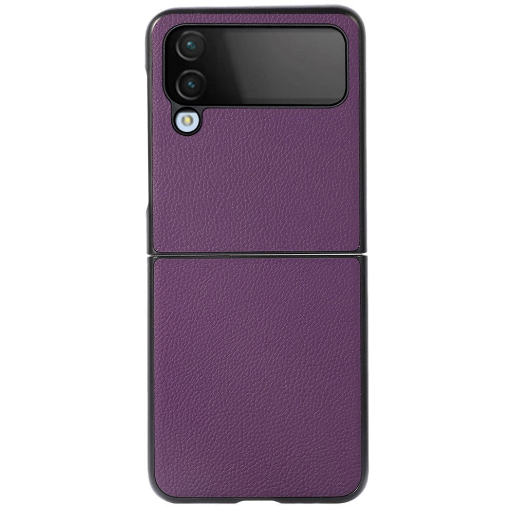 Samsung Galaxy Z Flip4 (5G) Hybrid Back Case - Litchi Texture - Purple