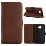 Samsung Galaxy A5 (2017) Wallet Leather Case Dark Brown