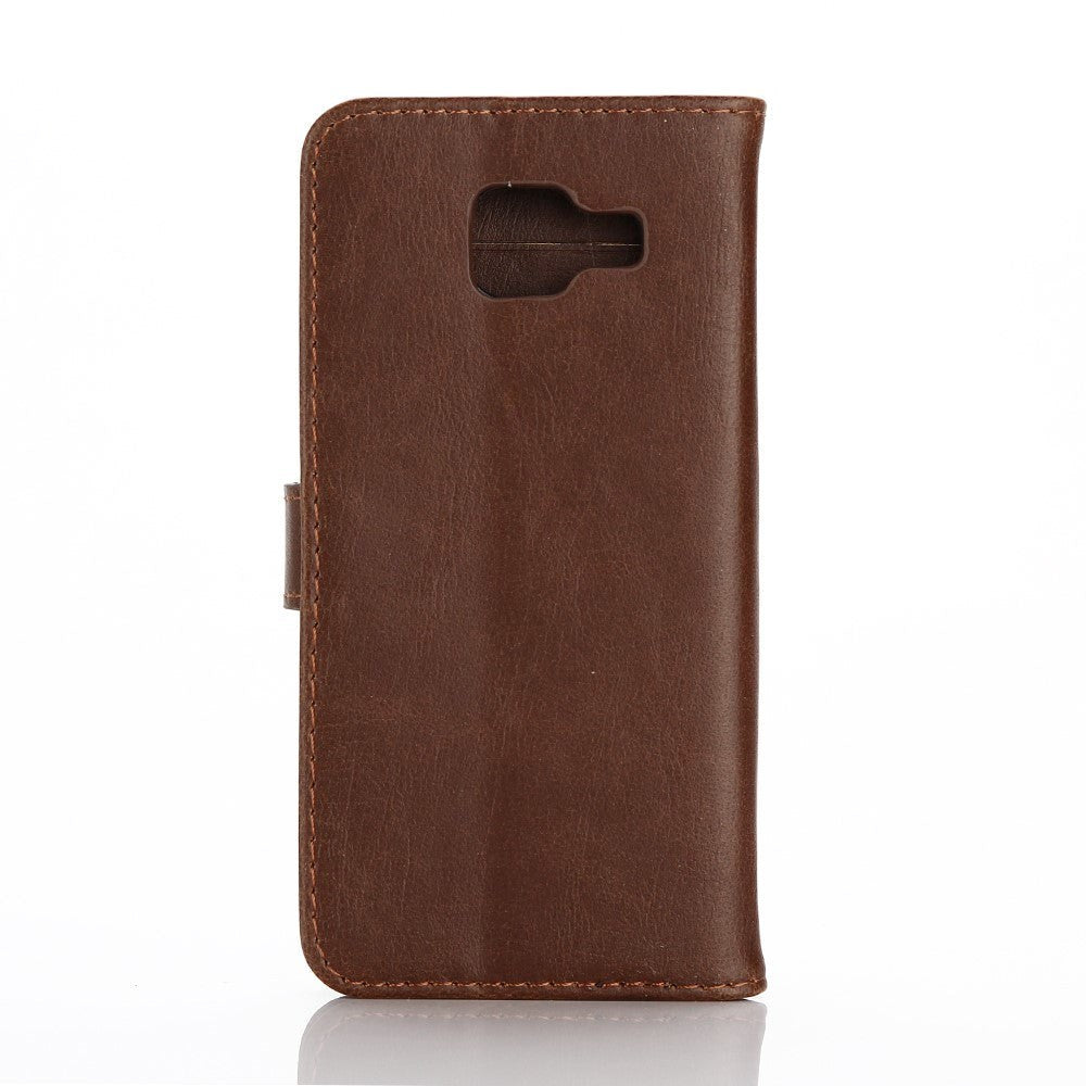 Samsung Galaxy A5 (2017) Wallet Leather Case Dark Brown